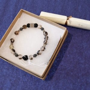 Bracelet #10 Quartz melon, hématite et acier inoxydable