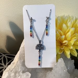 Pendentif et boucle-oreilles 7 chakras