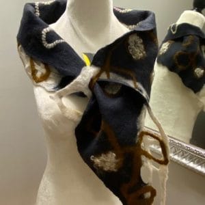 foulard gris de laine mérinos(19-21)