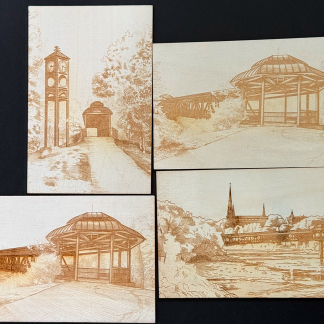 Carte postale gravée